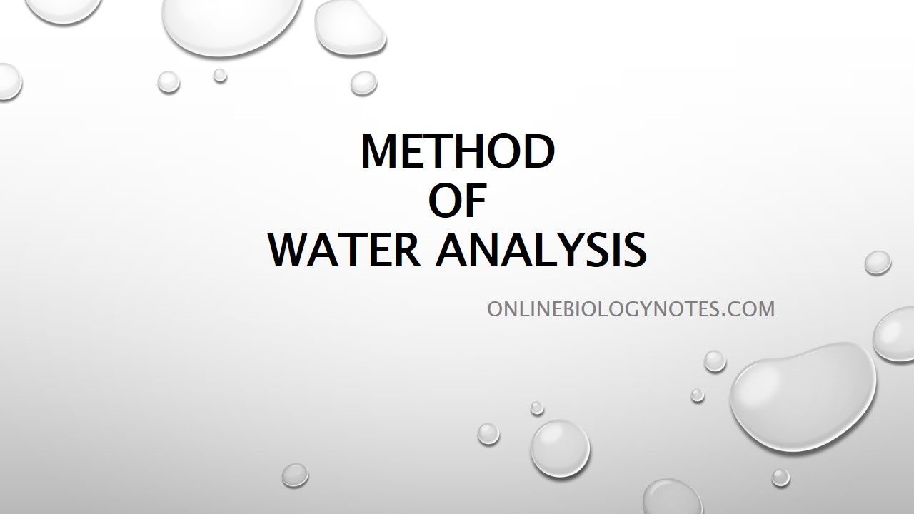 Bacteriological Water Analysis Online Biology Notes