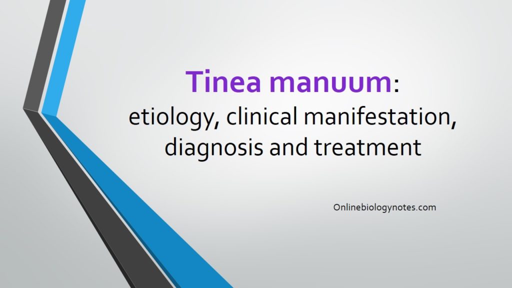 Tinea manuum: etiology, clinical manifestation, diagnosis and treatment ...